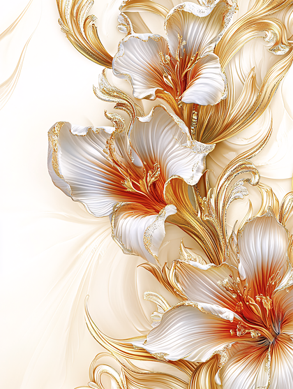 Golden Floral Elegance