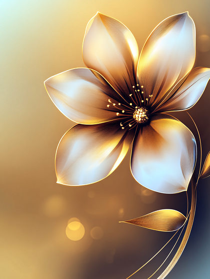 Golden Floral Elegance