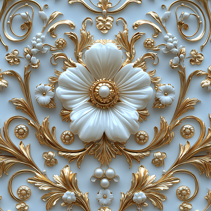 Golden Floral Ornament