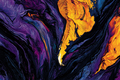 Golden Flow Abstract