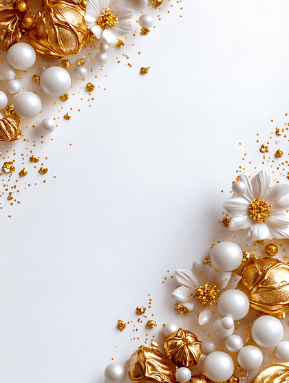 Golden Flowers and Pearls