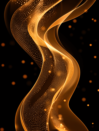 Golden Flowing Wave