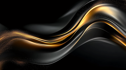 Golden Flowing Waves