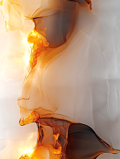 Golden Fluidity Abstract