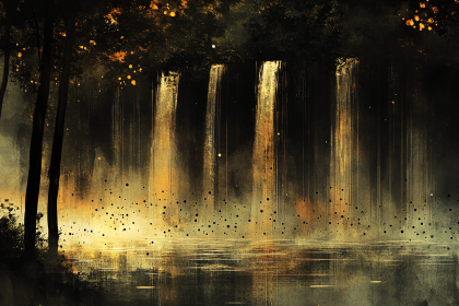 Golden Forest Reflections