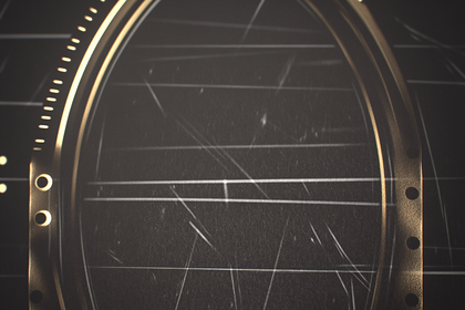 Golden Frame and Gridded Background