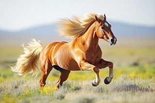 Golden Galloping Horse