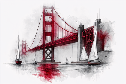 Golden Gate Bridge Sketch