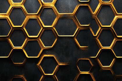 Golden Hexagon Pattern