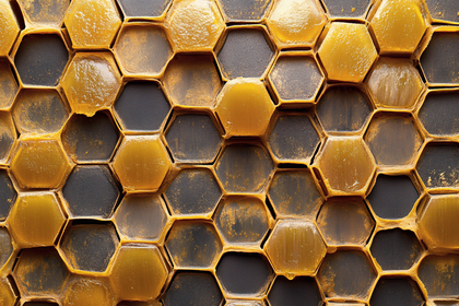 Golden Honeycomb Texture
