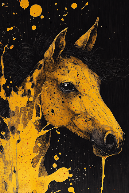 Golden Horse Portrait