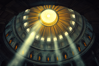 Golden Light Dome Interior