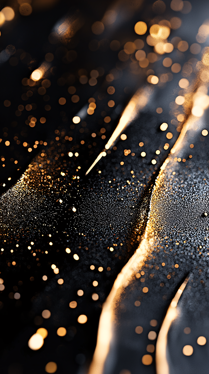 Golden Light Trails on Dark Texture
