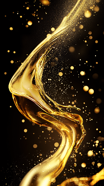 Golden Liquid Splash