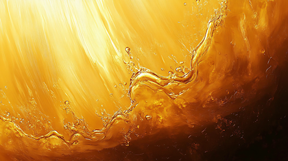 Golden Liquid Splash