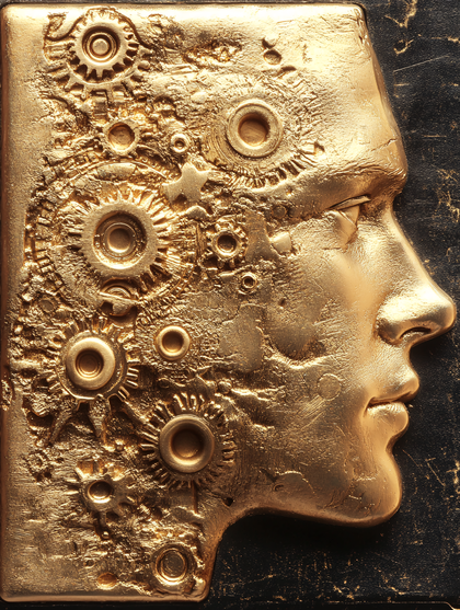 Golden Mechanical Head Profile