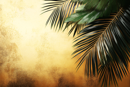 Golden Palm Leaves
