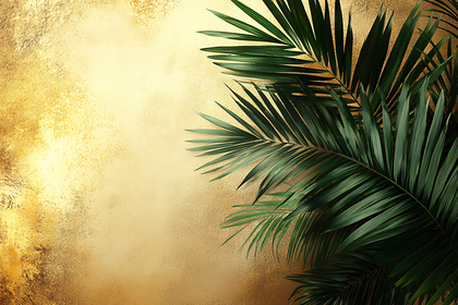 Golden Palm Leaves
