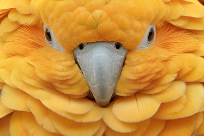Golden Parakeet Face Close Up