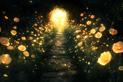 Golden Path Of Poppies