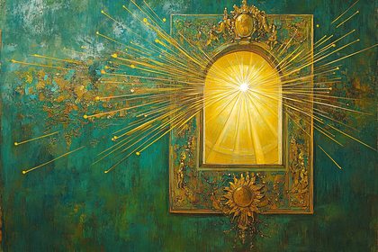 Golden Radiance Framed Portal