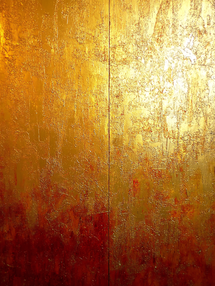 Golden Red Texture Abstract
