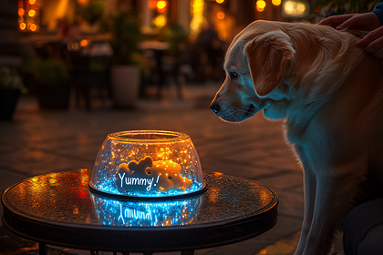Golden Retriever Anticipating Treat