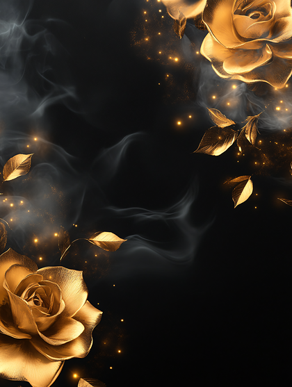Golden Roses and Smoke
