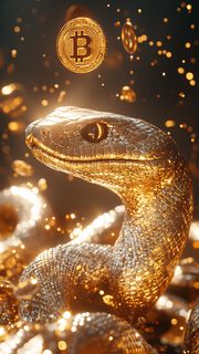 Golden Serpent Bitcoin Rain