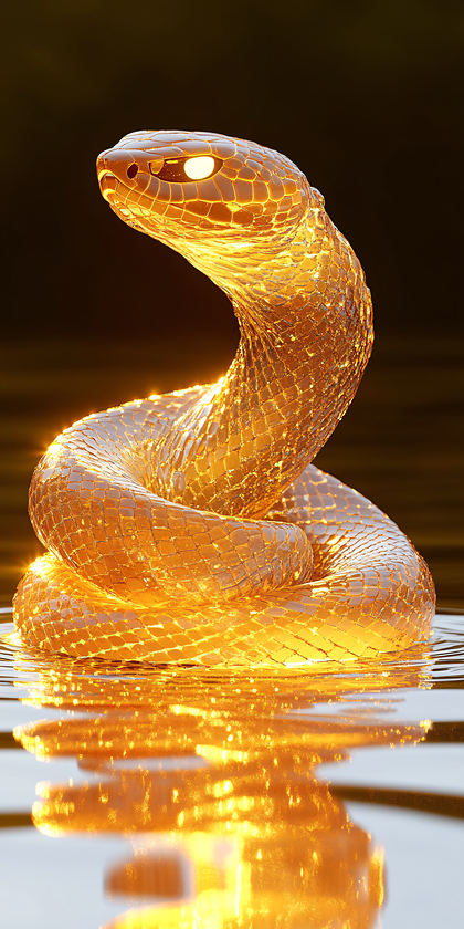Golden Serpent Reflection