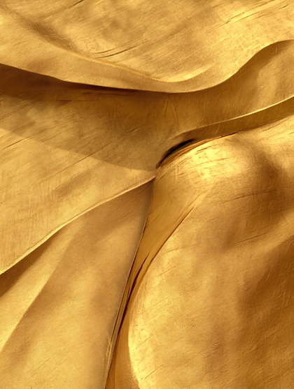 Golden Silk Fabric Waves