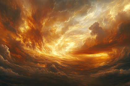 Golden Sky Abstract
