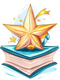 Golden Star On Books
