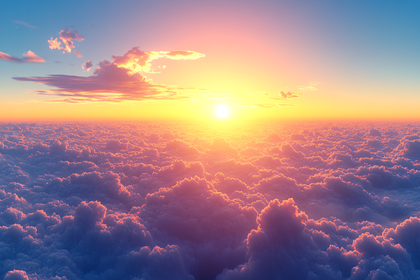 Golden Sunrise Above Clouds