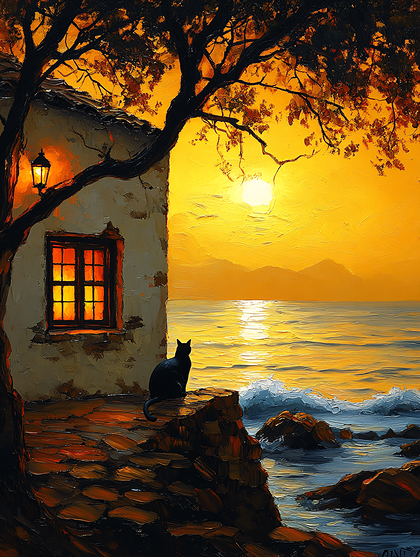 Golden Sunset Coastal Retreat