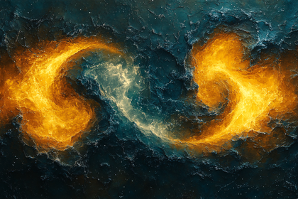 Golden Swirls On Dark Texture