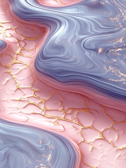 Golden Vein Abstract Swirl