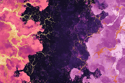 Golden Veins On Abstract Fluid Art