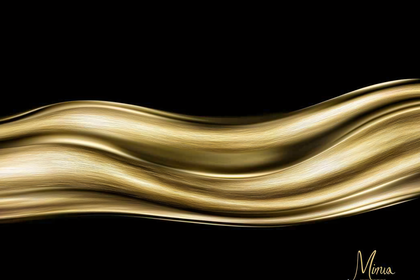Golden Wave Abstract Background