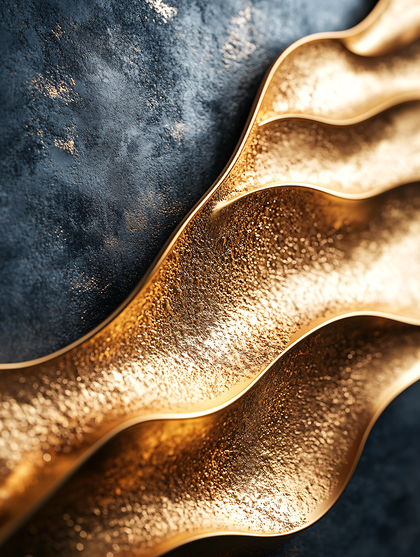 Golden Wave Abstract