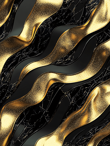 Golden Waves Abstract
