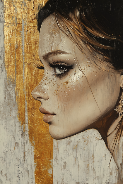 Golden Woman Portrait
