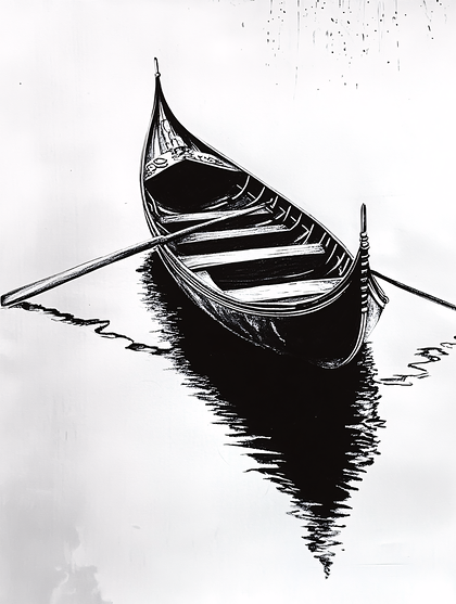 Gondola Sketch In Water