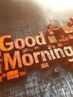 Good Morning 3D Text Blocks