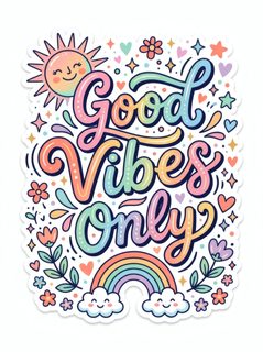 good vibes typography