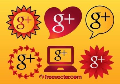 Google Plus Icons Free Vector