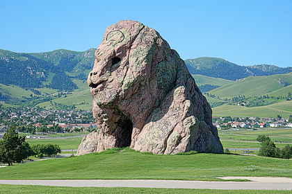 Gorilla Head Rock Formation Landscape