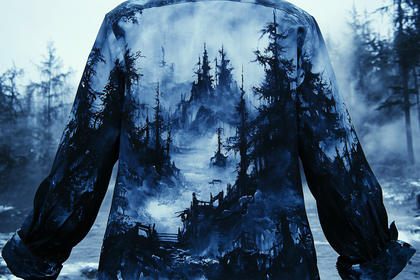 Gothic Forest Back Print Shirt