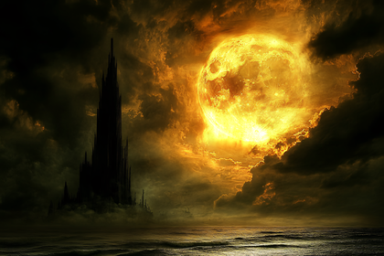 Gothic Moonlit Seascape