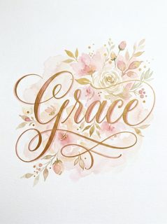 grace watercolor calligraphy